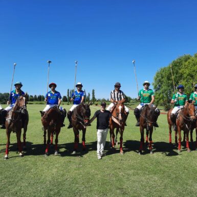 polo players in polo field in Argentina